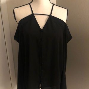 Off shoulder long sleeve blouse